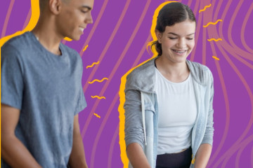 two youth are playing a game